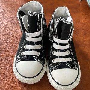 Toddler Black Converse Hightops
